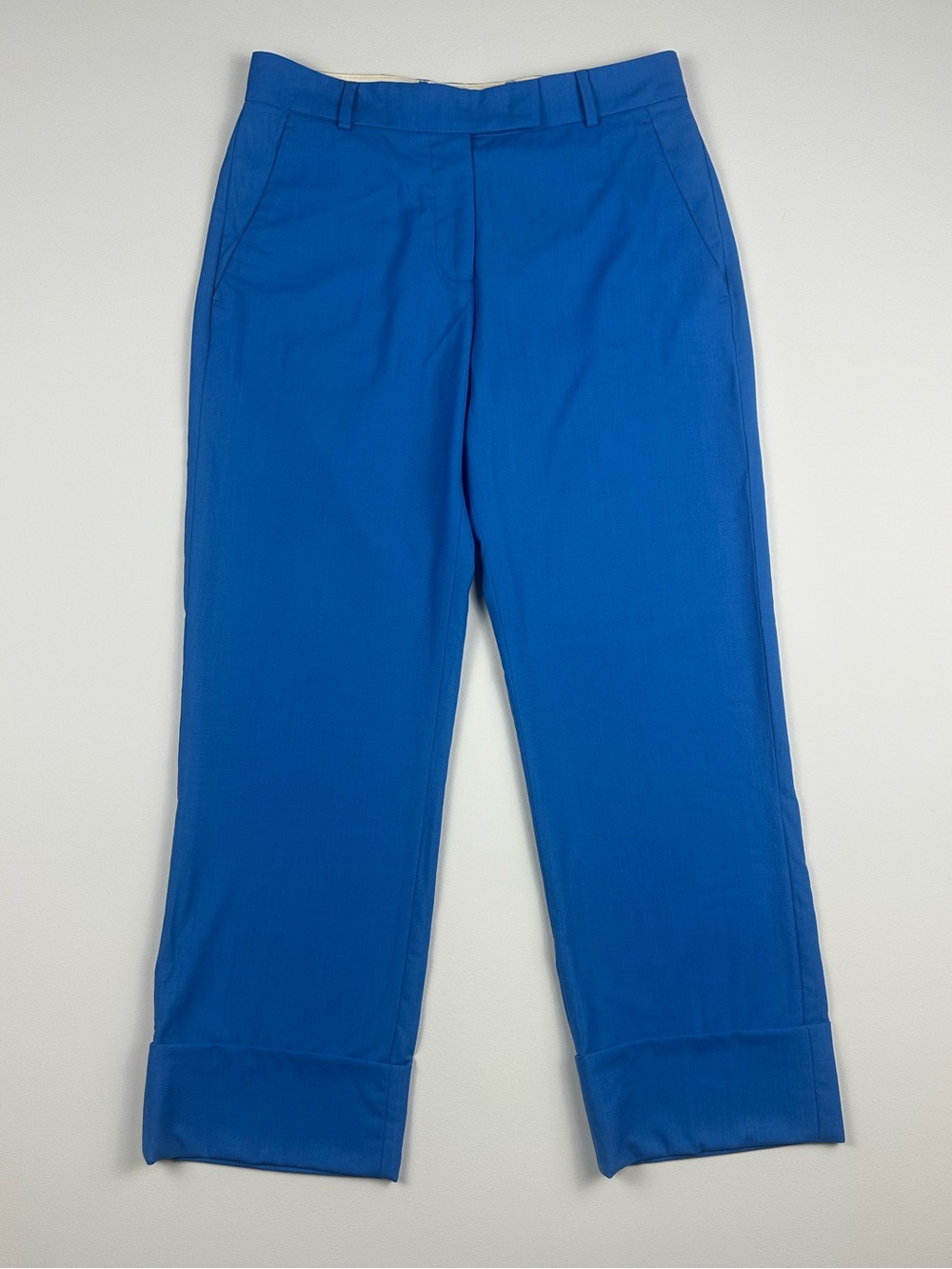 Italian Designer QL2 Maura Cropped Cuffed Pants Women’s 29 NWT Blue